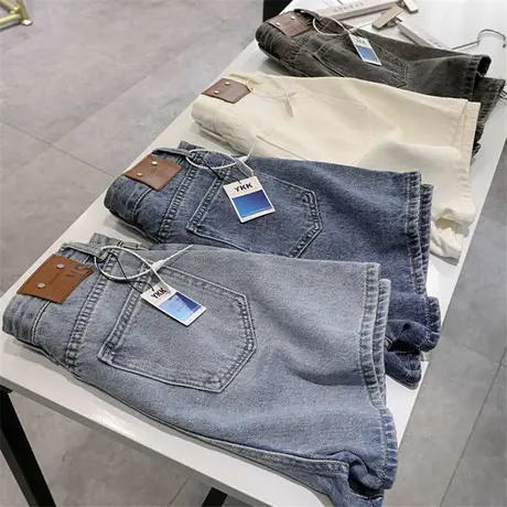 大厂出品，高端货！炸街好穿！水洗牛仔短裤女夏显瘦宽松阔腿热裤商品大图