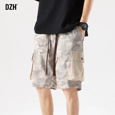 男士迷彩短裤男款夏季休闲宽松工装五分裤百搭裤子2023新款半截裤商品大图