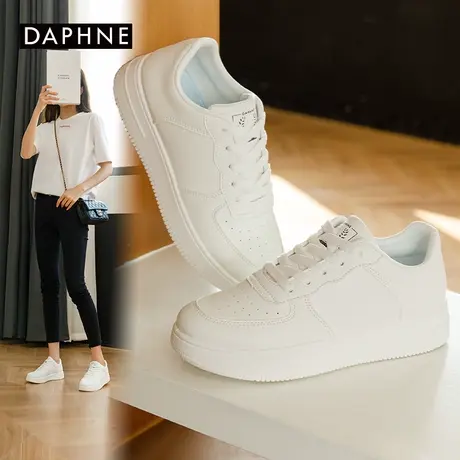 达芙妮小白鞋女夏季薄款鞋子女2022年新款休闲帆布鞋透气百搭板鞋商品大图