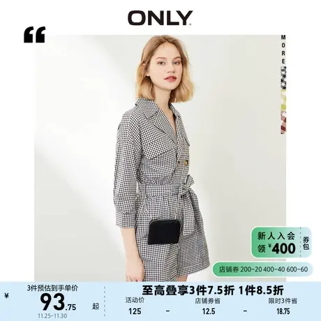ONLY奥莱夏季西装领型修身设计感短裤连体裤女商品大图