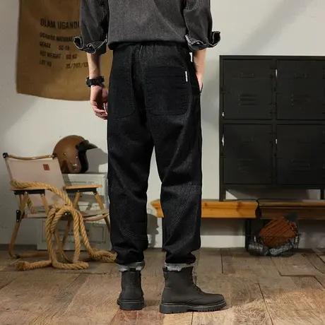 百搭男士直筒牛仔裤美式高街牛仔裤男款时尚黑色牛仔裤休闲男款商品大图