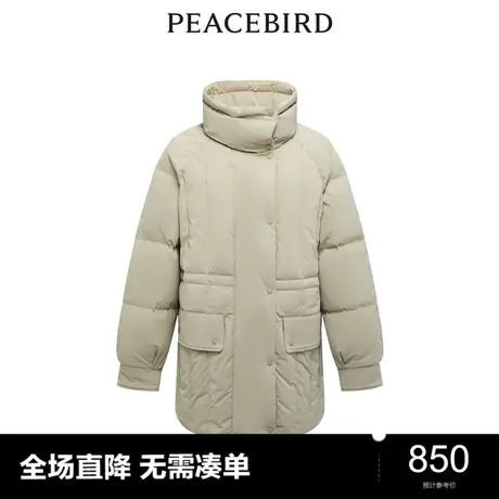 【商场同款】太平鸟女装2023年冬季一手长收腰羽绒服A1ACD4349商品大图