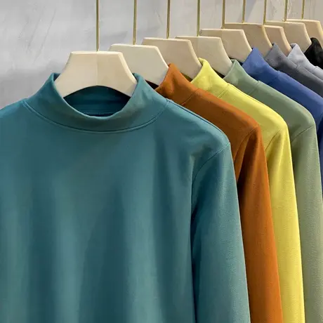 10色选男士德绒打底衫保暖百搭内衣秋装上衣春秋长袖t恤内搭秋衣商品大图