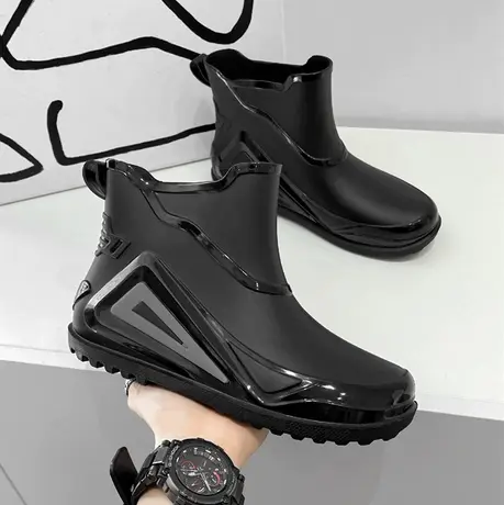 雨鞋男款秋季厨房上班工作劳保防水鞋户外钓鱼胶鞋雨天防滑雨靴男商品大图