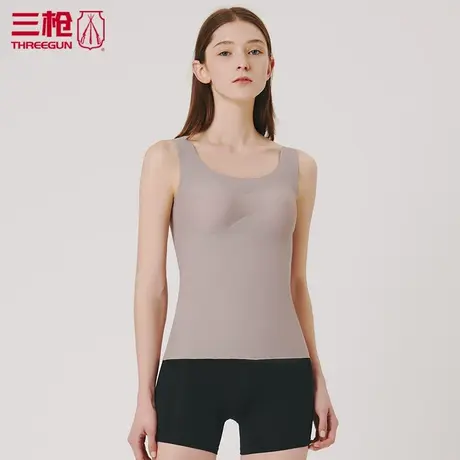 三枪背心莫代尔BRA女性感无痕显瘦带胸托可拆卸运动女士青年30766图片