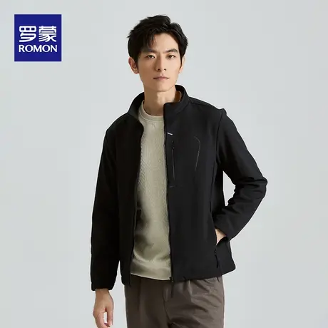 罗蒙男士短款立领工装夹克2023秋冬季新款潮流百搭时尚休闲外套男图片
