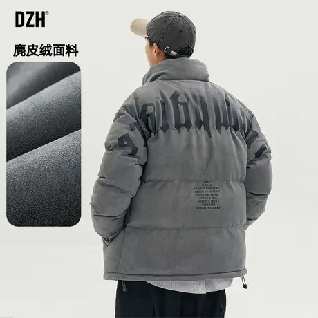 青少年麂皮绒棉服外套男冬季短款加厚2025年新款美式棉衣夹克冬装图片