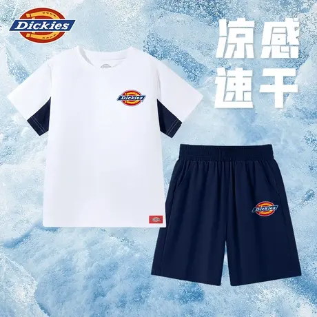 Dickies童装男童套装夏季儿童运动速干衣服男孩防晒短袖t恤潮牌A商品大图