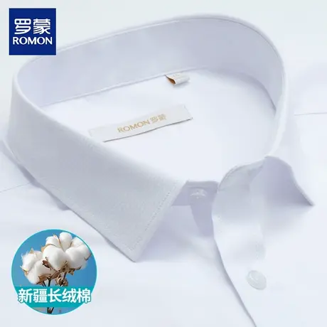 Romon/罗蒙男士白衬衫长袖工装商务免烫寸衫正装修身结婚衬衣春秋图片