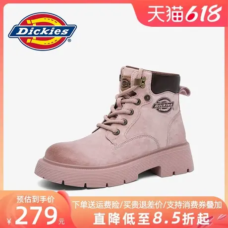 Dickies马丁靴女2025夏季新款英伦潮流短靴复古夏季春夏工装靴子商品大图