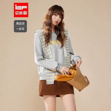 IEF/爱依服2025秋季新款韩版时尚休闲运动风通勤气质百搭卫衣上衣图片