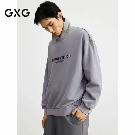 GXG男装 商场同款卫衣圆领字母印花长袖上衣 25年春G25X311016图片