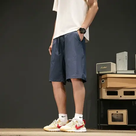 唐狮2025夏季新款休闲短裤男直筒显瘦运动速干五分裤宽松薄款中裤图片