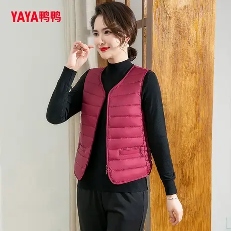 【呼呼专享】鸭鸭羽绒马甲女轻薄马夹短款休闲潮流修身内胆图片