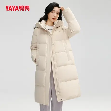 【双十一预售】鸭鸭羽绒服女2023年秋冬新品长款连帽韩版外套C图片
