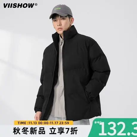 VIISHOW棉衣男士宽松潮牌2023冬季新款男生加厚外套面包羽绒棉服商品大图