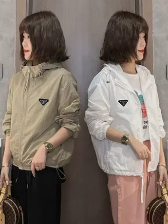 防晒衣女新款2023爆款小个子短款冲锋衣休闲运动上衣春夏薄款外套商品大图