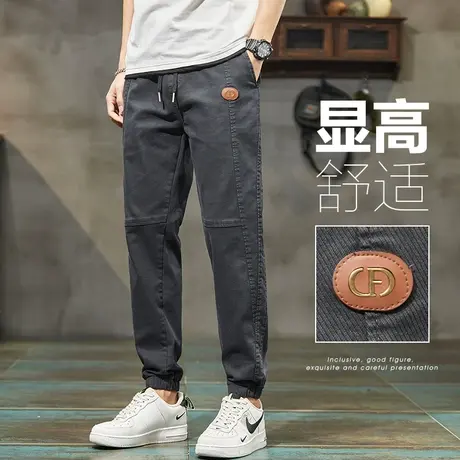 夏季薄款男装九分工装休闲裤男士束脚宽松夏天男裤哈伦夏裤子男款商品大图