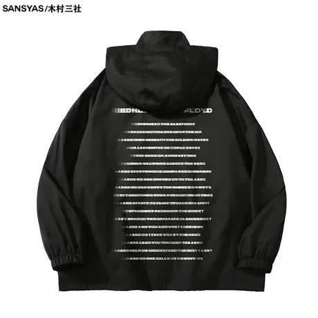 【特价清仓】×木村三社SANSYAS 字母防风秋冬美式夹克男士外套商品大图