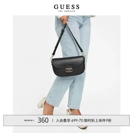 【38上新季】GUESS新款春女士纯色经典时尚简约手提单肩马鞍包商品大图