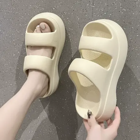 拖鞋女2024新款室内家居厚底踩屎感凉拖女款夏季外穿时尚网红软底商品大图