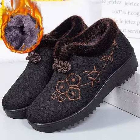 奶奶鞋冬老北京布鞋女鞋旗舰店官方正品老太太棉鞋老年人冬天鞋子商品大图