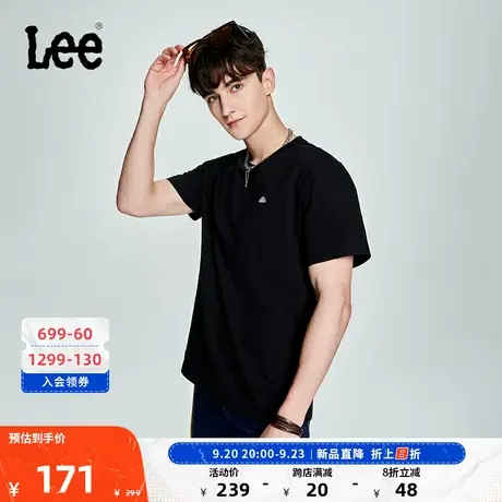 Lee商场同款23新品舒适版型圆领多色男短袖T恤潮LMT0045413RX图片