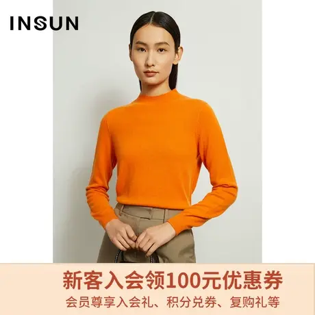 恩裳商场同款冬季柔软舒适羊绒衫时尚感修身毛针织衫女小个子图片