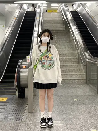 美式复古hiphop卫衣女春秋薄款潮牌ins上衣bf慵懒风oversize外套商品大图