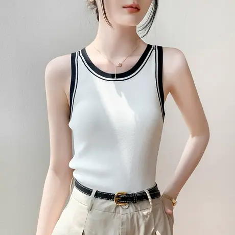 冰丝吊带背心女2023夏季新款修身无痕防走光内搭无袖打底上衣薄款商品大图