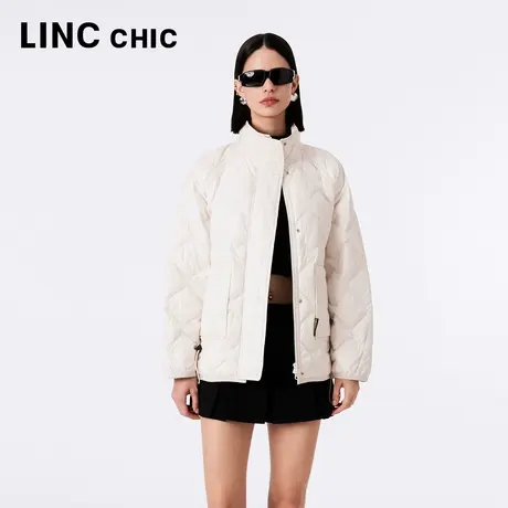 LINCCHIC金羽杰羽绒服女2023年秋冬新款轻薄羽绒罩衫Y23802037商品大图
