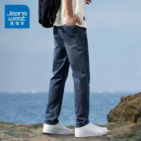 KZ真维斯春秋季牛仔裤男士直筒宽松2025年新款潮牌高端休闲男裤子商品大图