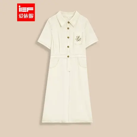 IEF/爱依服大码女装2025夏季新款法式文艺知性气质显瘦连衣长裙商品大图