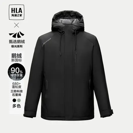 【曾舜晞同款】海澜之家三防极光超能鹅绒羽绒服23秋冬新款外套男图片