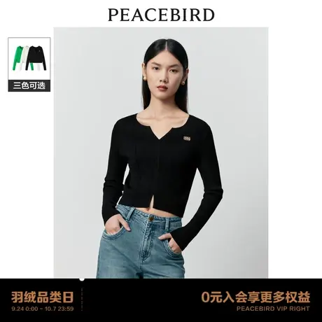 【商场同款】太平鸟女装2023年冬季新款百搭打底线套衫A3EED4148商品大图