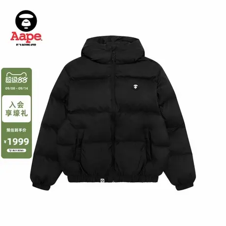 Aape旗舰店男装秋冬小标徽章简约潮流连帽面包羽绒服外套7725XXP商品大图