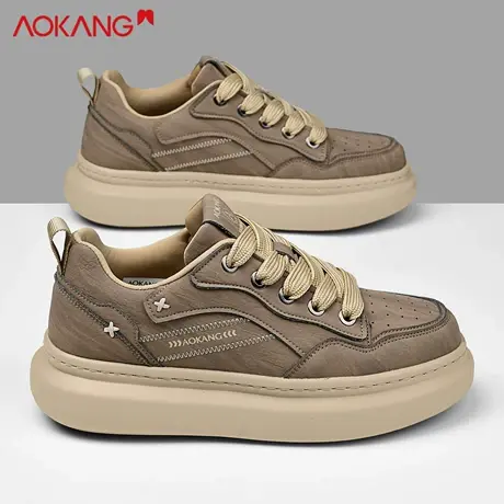 奥康潮流男鞋2025新款秋季休闲板鞋男款透气增高百搭运动时尚鞋男图片