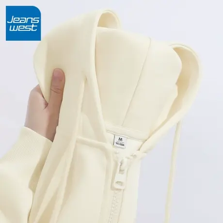 ZR真维斯卫衣女春秋季2023新款爆款oversize上衣连帽开衫拉链外套图片