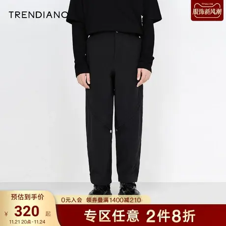 TRENDIANO官方潮牌秋季男装裤子新款时尚潮流宽松休闲长裤商品大图
