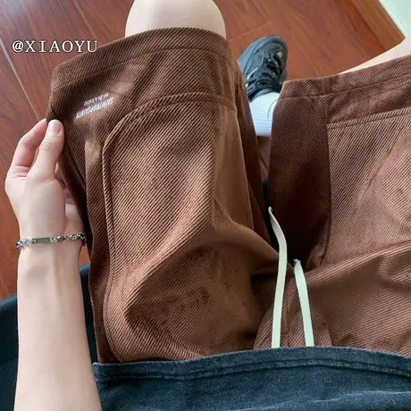 高级感短裤男夏季日系潮流cityboy重磅卫裤宽松运动百搭五分中裤商品大图