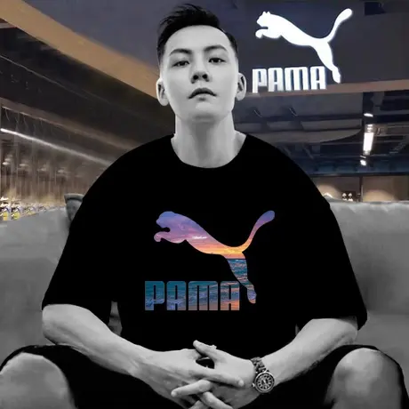 官方正品奥特莱斯夏季纯棉运动短袖宽松情侣装大码T恤男女上衣潮图片