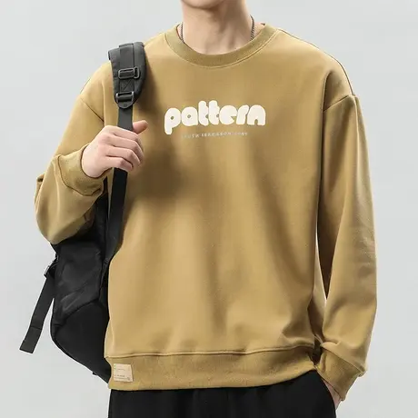 男款潮流百搭圆领卫衣春秋款印花情侣装上衣春季潮牌长袖T恤春天商品大图