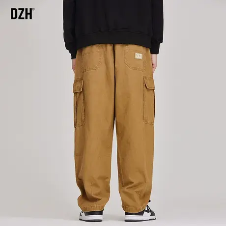 男士日系工装裤潮牌男秋季休闲裤潮流百搭卡其色裤子宽松裤直筒裤商品大图