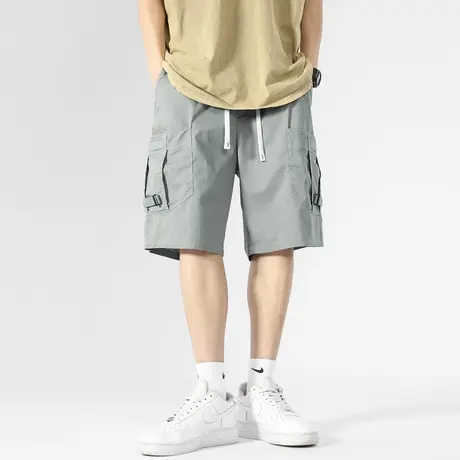 男士灰色工装短裤男款夏季休闲运动五分裤2023年新款裤子夏天男款商品大图