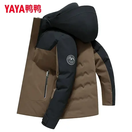 鸭鸭旗舰羽绒服男士冬季新款加厚拼接帅气外套图片