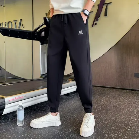 男卫裤春秋季潮牌痞帅宽松束脚九分秋款裤子2023新款休闲运动长裤商品大图