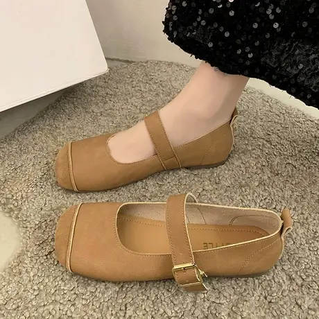 玛丽珍鞋女2024年春秋季新款复古百搭平底奶奶鞋配裙子浅口单鞋潮商品大图