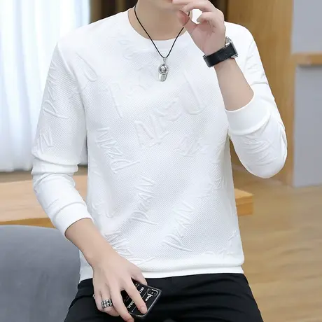 圆领卫衣男士春季2023新款潮牌打底衫百搭上衣服宽松潮流男装外套商品大图