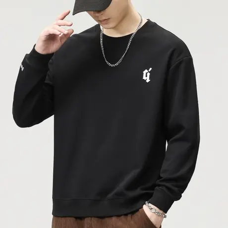 秋季男士潮牌高端套头圆领卫衣春秋款中性风重磅上衣2023新款秋装图片