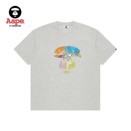 Aape旗舰店男装春夏多色渐变迷彩酷帅印花宽松短袖T恤1292XAK商品大图